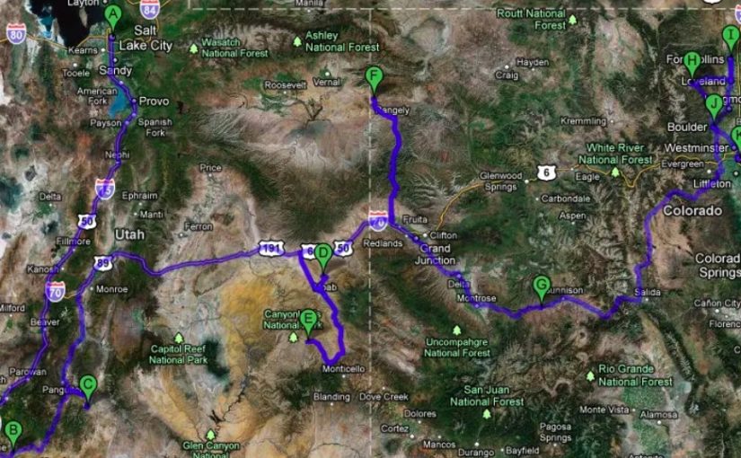 Utah and Colorado back country hiking road trip