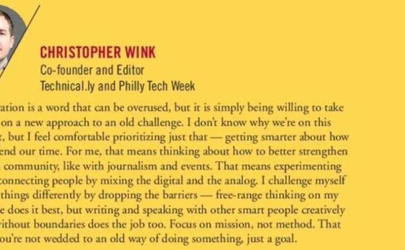 Innovation is taking a risk on a new approach for an old challenge