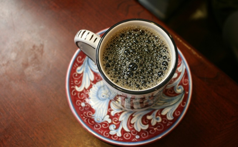 On starting to drink coffee