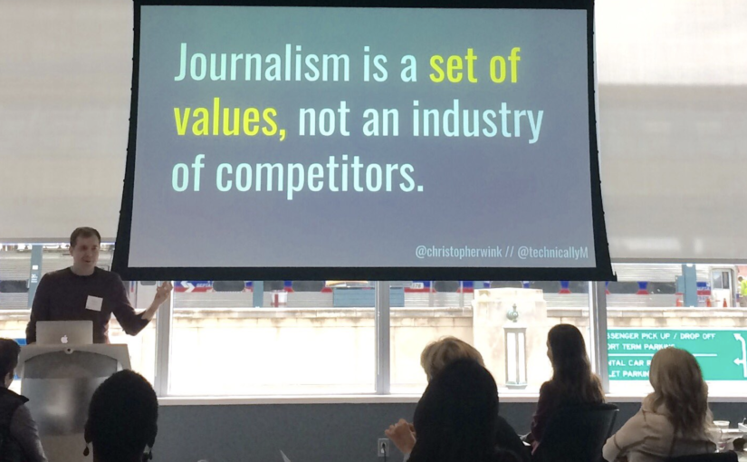 Journalism is a set of values, not an industry of competitors
