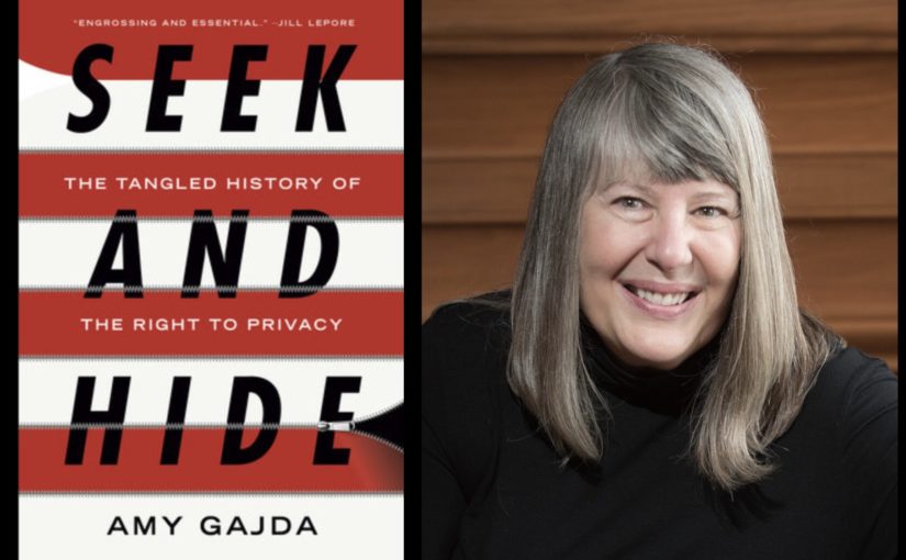 Seek and Hide book cover and amy gajda headshot