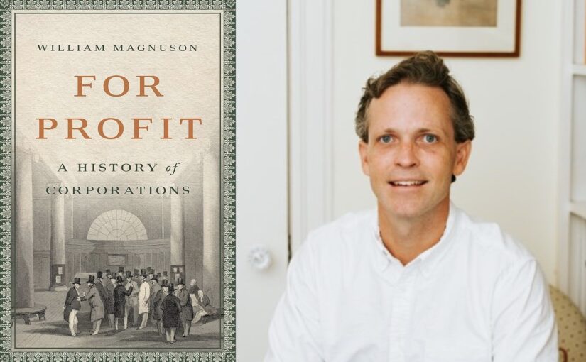For Profit book cover with author headshot William Magnuson