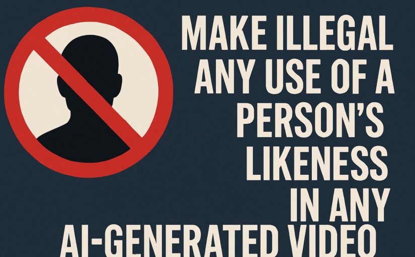 Make it illegal to use a photo for an AI-generated video